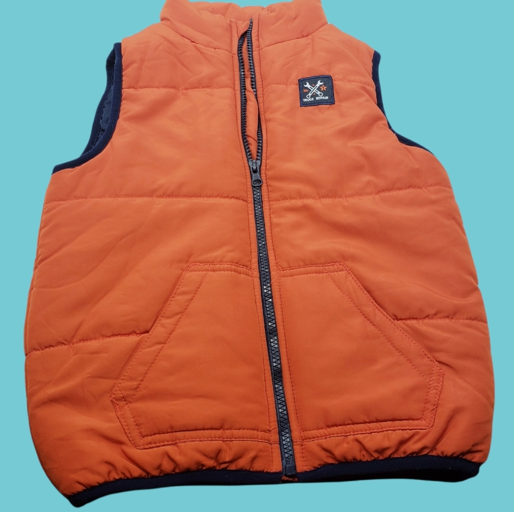 Little Kids Sleeveless Coat/Jacket/Vest Orange Zip, Size 6, Kids Headquarters